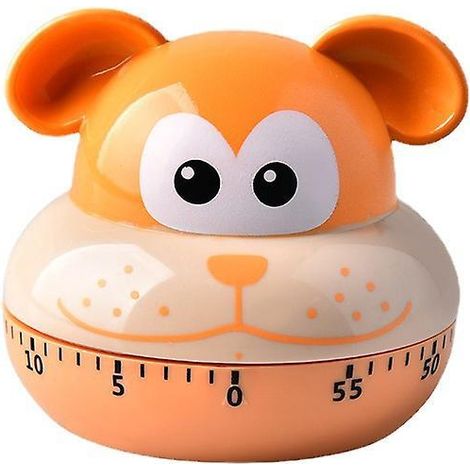 minuteur De Cuisine Mcanique Mignon Chien Animal (jaune - Chien) Alarme De Compte Rebours De 55 Minutes, Multicolore (1/3)