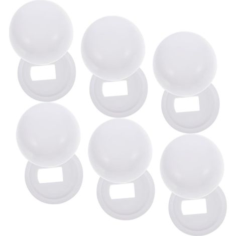 Cache-boulons de Cuvette de Toilette, Blanc (1/5)