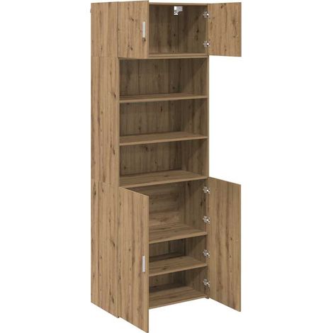 Maison Exclusive - Armadio Rovere artigianale 80 x 42,5 x 225 cm Legno multistrato (1/5)