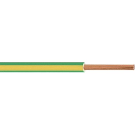 Bis-Electric – Fil électrique H07VU 2.5mm² vert et jaune – Bobine 100 mètres – Câble de terre pour installations électriques – Résistance élevée