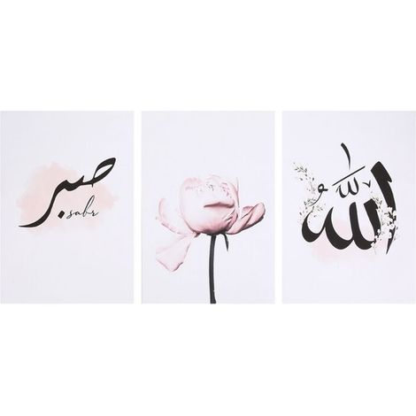 Jeffergarden 3 pièces/ensemble 21x30 cm Islam musulman Style mur Art toile peinture décorative photo décoration de la maison (1/5)