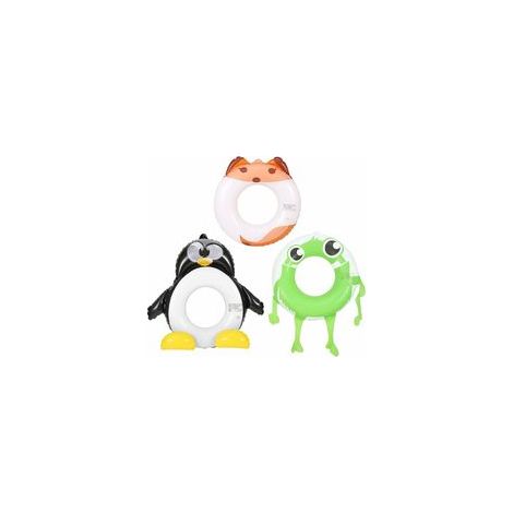 Lot de 3 bouées gonflables en forme d'animaux, 70 cm, valve anti-fuite, pour fête d'été et piscine enfant – (1/5)