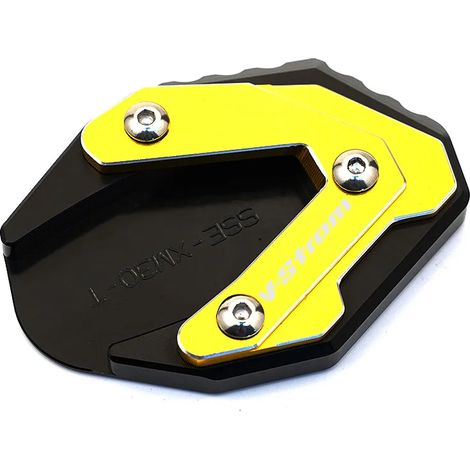 (VStrom Gold) Compatible avec les motos Suzuki V-Strom 250, DL250 et GW250 : béquille latérale, extension et plaque de support. MaxPower (1/4)