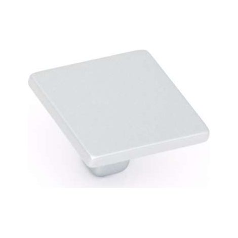 Pomolo quadrato in metallo laccato grigio 35 x 35 mm