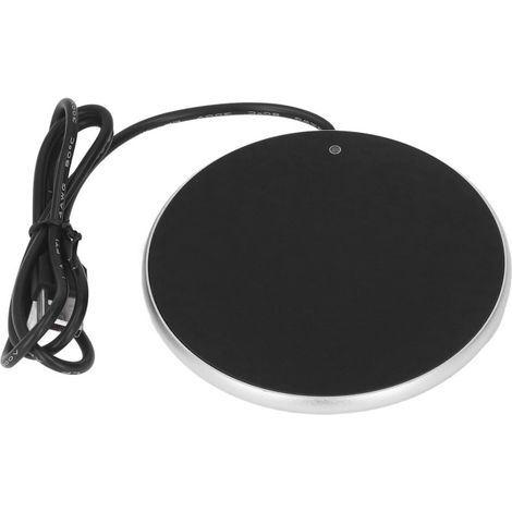 Beyamis Chauffe-tasse intelligent USB à température constante 55 °C, gain de place, idéal pour la maison, le bureau et les voyages (argenté). (1/5)