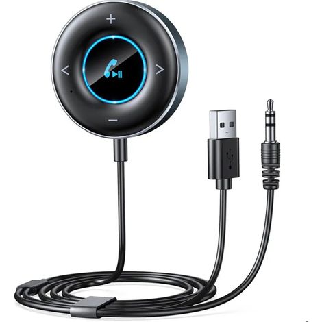 Adaptateur Bluetooth 5,3 Voiture - Kit Main Libre Voiture Bluetooth - Recepteur Bluetooth Jack 3,5mm - pour Stéréo Haut-Parleur (1/5)