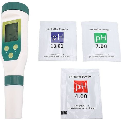 Testeur D'Eau Numérique TDS 5 en 1, Compteur de Sel PH TDS EC avec Température, Testeur de qualité de L'Eau Portable Léger pour Eau Potable, Aquariums (1/5)