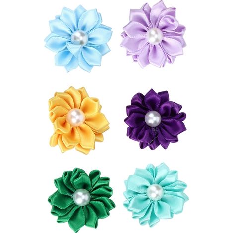 Juego de 30 lazos florales multicolores para el pelaje de mascotas, accesorios de aseo para gatos y perros pequeños y medianos. (1/5)