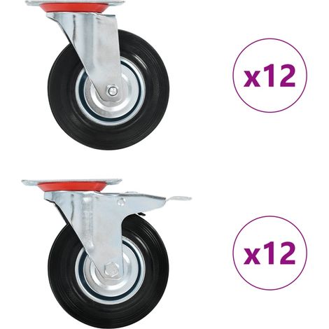 24 pcs Swivel Casters 125 mm vidaXL