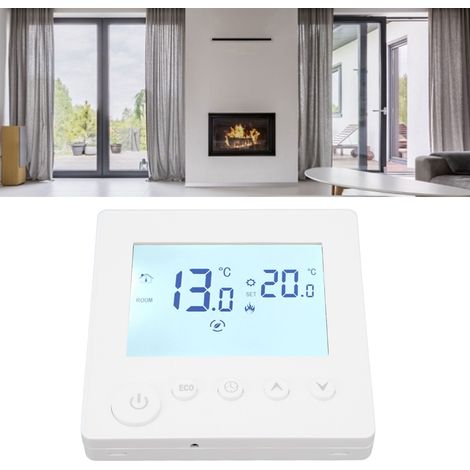 Thermostat intelligent à écran LCD haute puissance, économe en énergie et programmable (AC90V-240V, 16A) pour radiateur électrique (1/5)