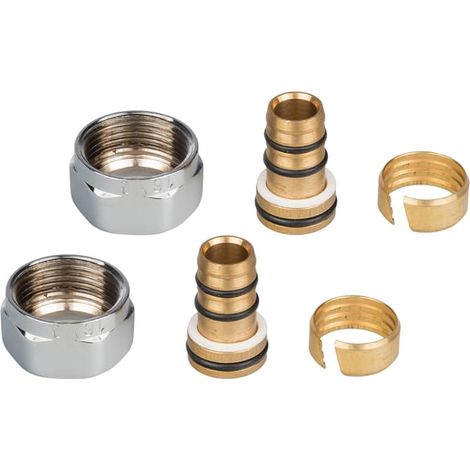 PEX-Heizkörperanschluss 16 mm x M22 Chrom LUXRAD 2 Stück