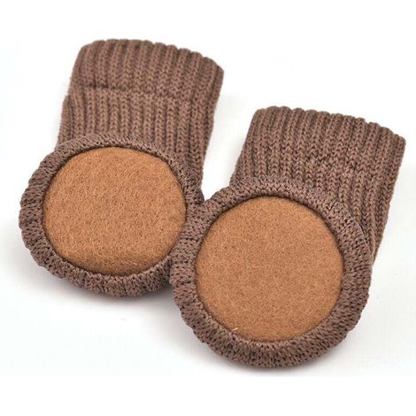 Rutschfeste Stuhlbeinsocken, schützen Böden und reduzieren Geräusche, einfache Montage, 24er-Packung, Braun - KZQ