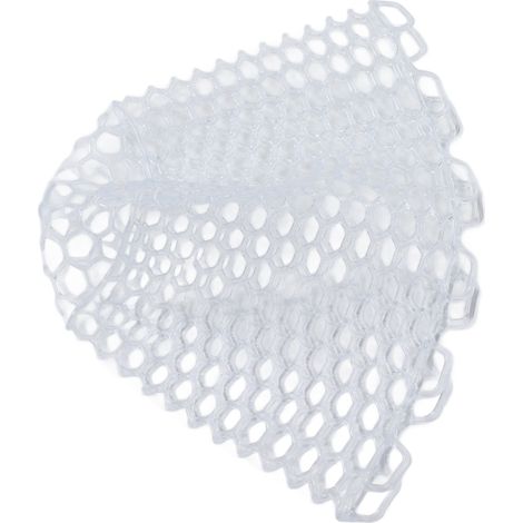 Sac de rechange pliable en caoutchouc transparent pour épuisette de pêche à la mouche, blanc, profondeur 21 cm (1/5)