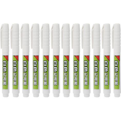 Marqueur à Peinture Blanche 12PCS - Stylo Marqueur Fin pour École et Bureau (1/5)