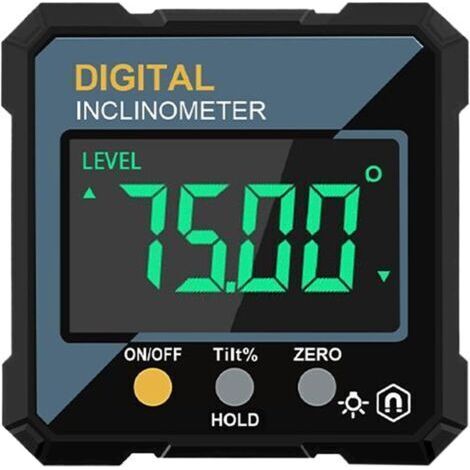 Jauge d'angle électronique - Rapporteur numérique - Inclinomètre portable Boîte de mesure intelligente pour menuiserie, ingénierie, usinage, lecteur de degrés magnétique pour étalonnage de niveau (1/5)