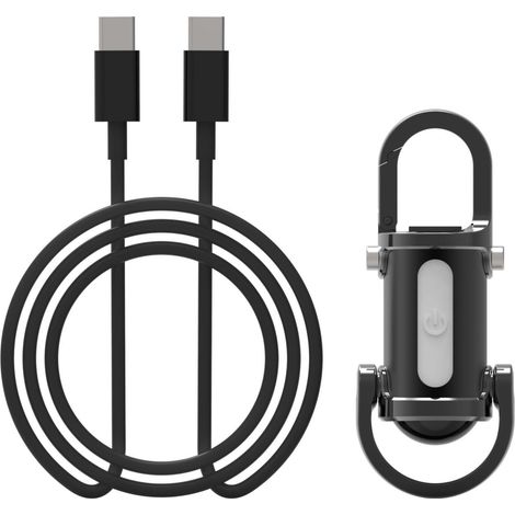Mini-Schlüsselanhänger-Taschenlampe, wasserdicht, 1200 lm superhelle tragbare LED-Taschenlampe, 8 Modi für Camping, Wandern und Notfälle (schwarz), 1 Stück.