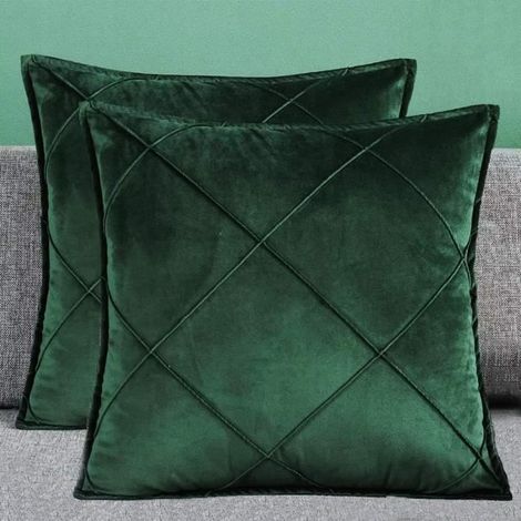 Housse de Coussin en Velours Doux de qualité supérieure pour canapé, 50x50 CM,Lot de 2 (1/3)