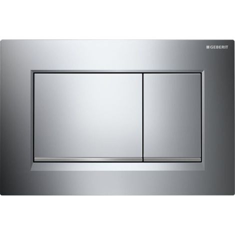 Plaque de commande carrée Geberit Sigma20 (anciennement Sigma30) pour double chasse : chrome poli, chrome mat (115.883.KH.1)