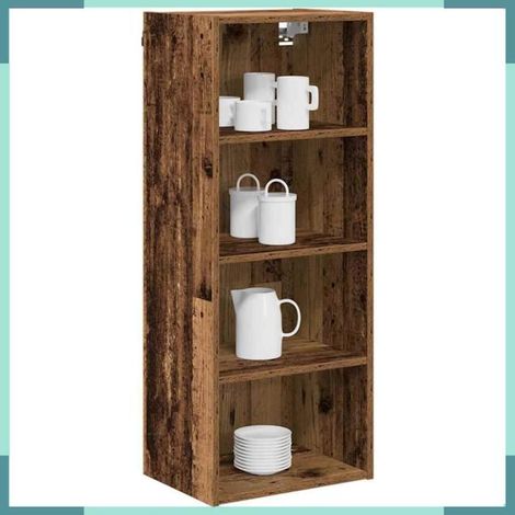 884472 Armoire suspendue avec stockage Bois ancien 40 x 29,5 x 100 cm (1/5)