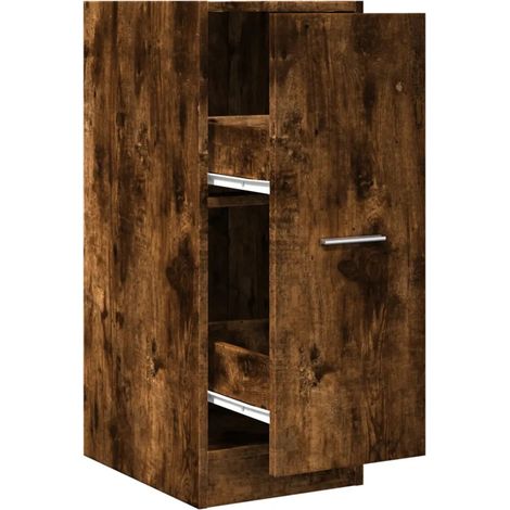 Armario boticario multifuncional 30 x 41 x 77 cm práctico y decorativo fabricado en madera de ingeniería acabado roble ahumado 020050605 (1/5)