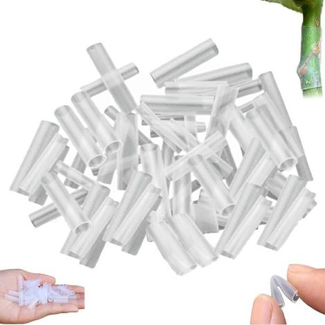 Lot de 50 manchons de grafting en silicone pour arbres à fruits, tubes de grafting fins et élastiques de 3 à 7,5 mm, protection (1/5)
