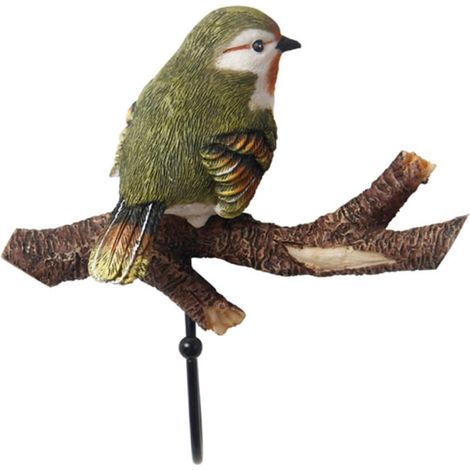 murale décorative SOLUSTRE en résine motif oiseau Crochet (1/5)