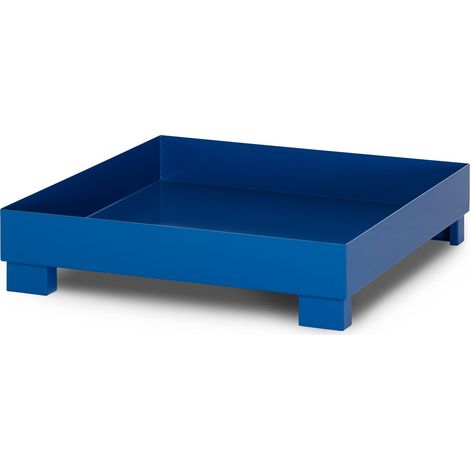 RR Industrietechnik Auffangwanne aus Stahl für 4x 200 Liter Fass ohne Gitterrost RAL 5010 enzianblau