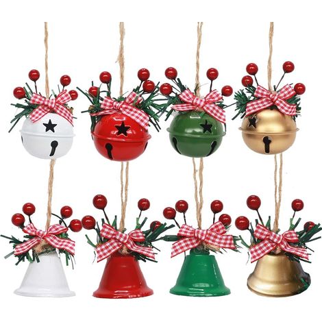 Addobbi Natalizi Campanella Decorazioni Albero Natale 8 pz (1/5)