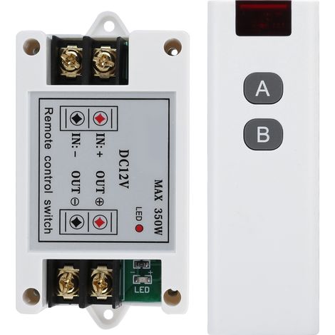 12V DC Funkschalter mit Sender und Empfänger für Fahrzeugmagnetventil (1/5)