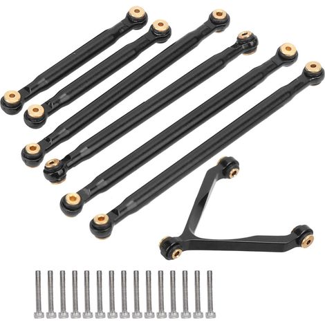 Jeu de bielles de suspension noires pour Axial SCX24 C10 1/24 voiture RC pièces carrosserie liaison (1/5)