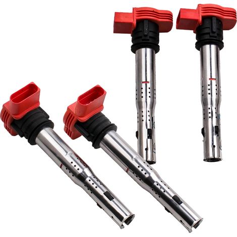 Maxpeedingrods – Bobine d'allumage 4 x pour Audi A3 A4 A5 Golf Seat 2.0 TFSI – Résistance à l'humidité et aux courts-circuits – Ingénierie précise