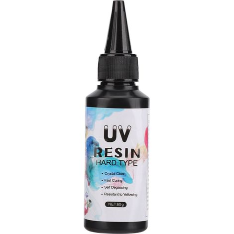 Résine UV transparente pour bricolage - Séchage rapide, anti-jaunissement - 60g