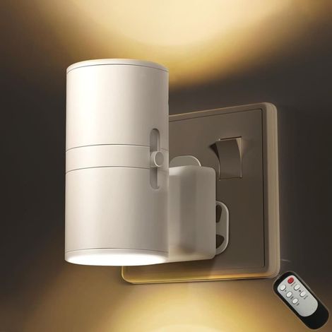 Luce notturna a LED con interruttore, luce notturna con sensore crepuscolare, lampada regolabile a 3 colori, lampada per tutti gli ambienti della casa. 1 pezzo/telecomando. (1/5)