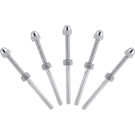 Juego de 10 Extremos Tensores de Acero Inoxidable para Sistema de Barandilla de Cable de 1/8" (1/5)