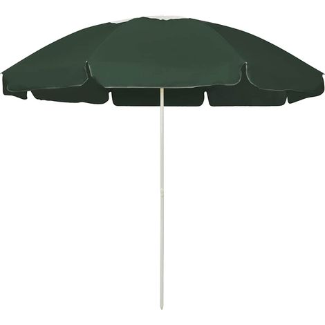 Parasol de plage vert 240 cm (1/5)