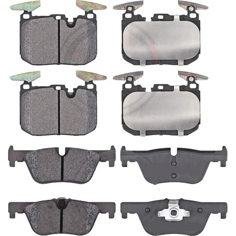 KIT PASTIGLIE FRENO ANTERIORI E POSTERIORI compatibile con BMW 1 (F20,F21,F40) / PASTIGLIE FRENANTI AUTO OEM FDB4611 FDB4662 FDB4844,FDB4662 FDB4670 / SOSTITUZIONE DIRETTA / BASSA POLVERE / SILENZIOSO