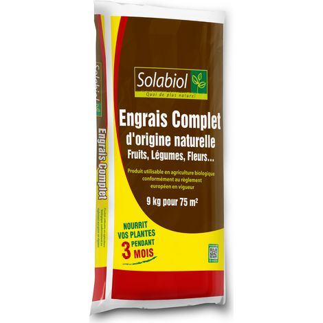 SOLABIOL Engrais Complet - 9Kg - Sac - Mini-Granulés - Epandage Facile & Sans Poussière - Double Action Starter & Nutrition Longue Durée SOCONAT9 (1/5)