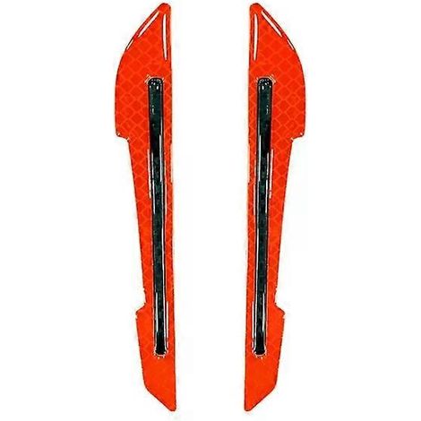 Autocollants réfléchissants pour voiture - Lot de 4 bandes anti-collision pour portières, rouge (1/2)