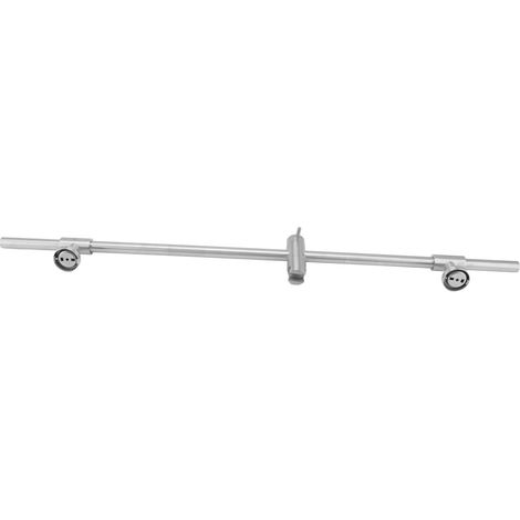 Barre de Douche Ajustable en Acier Inoxydable Support de Pommeau de Douche Montage Mur Déco Salle de Bain