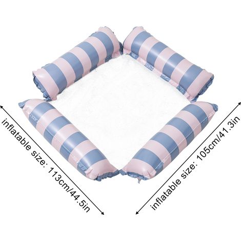 Hamac gonflable pour piscine avec filet rafraîchissant, chaise longue aquatique, adapté aux piscines et aux plages.