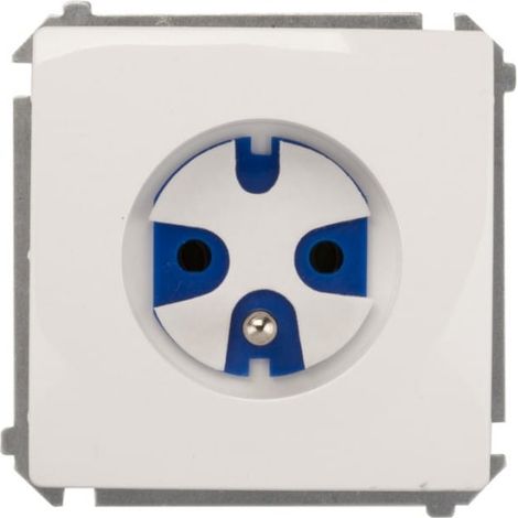 Presa dati singola Simon Basic z/u 16A IP20 con chiave di autorizzazione bianca BMGD1.01/11