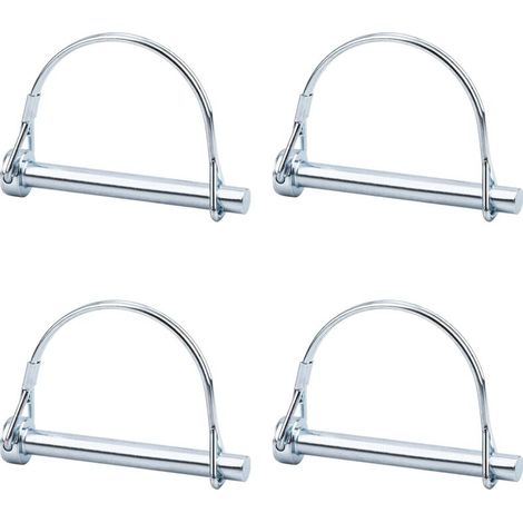 Stück Sicherheitsverriegelungsstift, 5/16 Zoll Zapfwellenverriegelung mit rundem Haltedraht für Bauernhof-Anhänger, Rasen, Garten - Crezuo