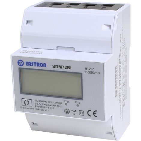 Counttec  SDM72Bi Zweirichtungs-Hutschienenzähler  digital 100 A MID-konform: Ja  1 St.