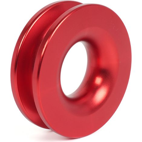 Car modification parts, tow wheel, trailer rescue winch, pulley, snatch recovery ring, winch pulley - Red (1/4)