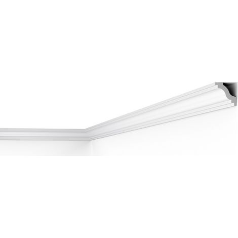 C2 DECOFLAIR Moulure de plafond Polystyrène HD 40 x 40 x 2000 - 1 pièce (1/3)