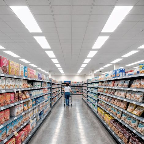 Pannello LED 120x30cm 40W 4000lm   No Flicker 4000K Individuale Bianco Naturale