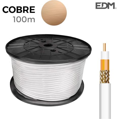 Câble Coaxial Cuivre 100% Edm Transmission De Signal Tv Avec Cuivre Pur - Edm