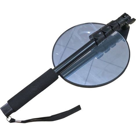 Espejo retrovisor de inspección vehicular [Días franceses], espejo de inspección largo, espejo irrompible de alta resistencia, difícil de romper, espejo de seguridad de 20 x 20 cm, con bolsa de transp (1/5)