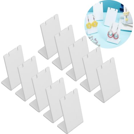 [Ohrring-Organizer aus Acryl] – 10-teiliger Schmuckständer und -ablage – Transparent – 4,8 x 8 x 3 cm (1/5)