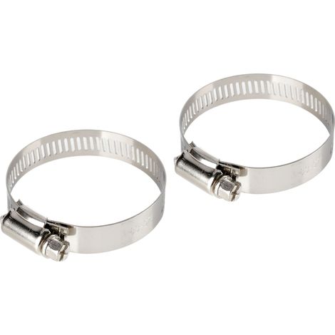 Fascette stringitubo in acciaio inox - set 2 pz - ↔ 12 mm - Ø 33-57 mm